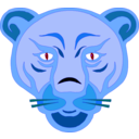 download Lion Face clipart image with 180 hue color
