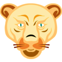 download Lion Face clipart image with 0 hue color