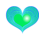 download Red Heart clipart image with 180 hue color