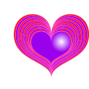 download Red Heart clipart image with 315 hue color