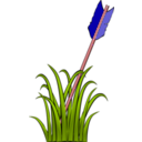 download Arrow In The Grass clipart image with 315 hue color