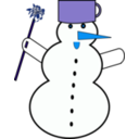 download Snowman1 clipart image with 225 hue color