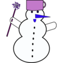 download Snowman1 clipart image with 270 hue color