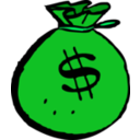 download Money Bag clipart image with 90 hue color