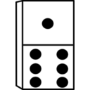 download Domino clipart image with 0 hue color