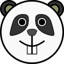 download Panda clipart image with 45 hue color