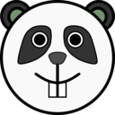 download Panda clipart image with 90 hue color