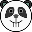 download Panda clipart image with 135 hue color