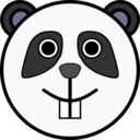 download Panda clipart image with 225 hue color