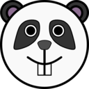 download Panda clipart image with 270 hue color