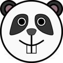 download Panda clipart image with 315 hue color