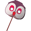 download Owl Mask clipart image with 315 hue color