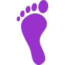download Green Foot Print clipart image with 180 hue color
