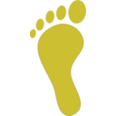 download Green Foot Print clipart image with 315 hue color