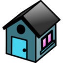 download House clipart image with 180 hue color