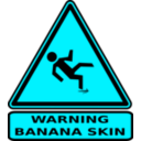 download Warning Banana Skin clipart image with 135 hue color