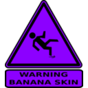 download Warning Banana Skin clipart image with 225 hue color