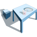 download Table clipart image with 180 hue color