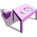 download Table clipart image with 270 hue color