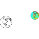 download Globe clipart image with 315 hue color