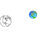 download Globe clipart image with 0 hue color