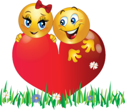 Lovers In Garden Smiley Emoticon