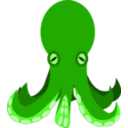 download Octopus clipart image with 180 hue color