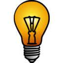 download Light Bulb clipart image with 0 hue color