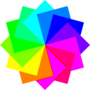 download 12 Square Dodecagram clipart image with 180 hue color