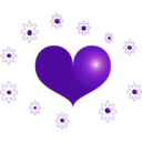 download Red Heart clipart image with 270 hue color