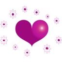 download Red Heart clipart image with 315 hue color