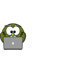 download Owl With Notebook clipart image with 45 hue color