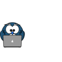 download Owl With Notebook clipart image with 180 hue color