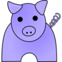 download Pig clipart image with 225 hue color