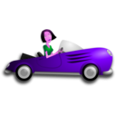 download Brunette Female Driver clipart image with 270 hue color