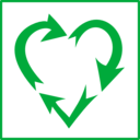 download Eco Green Love Recycle Icon clipart image with 45 hue color