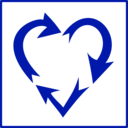 download Eco Green Love Recycle Icon clipart image with 135 hue color