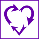 download Eco Green Love Recycle Icon clipart image with 180 hue color