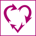 download Eco Green Love Recycle Icon clipart image with 225 hue color