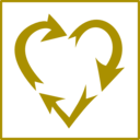 download Eco Green Love Recycle Icon clipart image with 315 hue color
