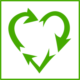 Eco Green Love Recycle Icon