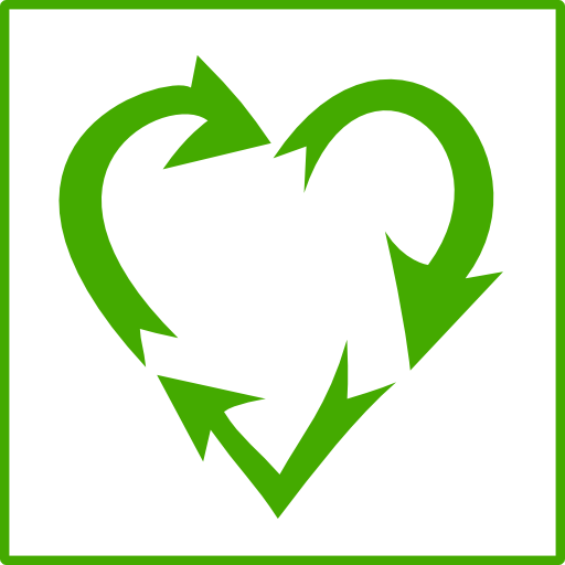 Eco Green Love Recycle Icon