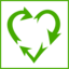 Eco Green Love Recycle Icon