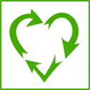 download Eco Green Love Recycle Icon clipart image with 0 hue color