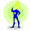 download Super Hero Flame clipart image with 45 hue color