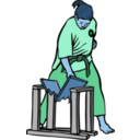download Karate Girl Breaks Board clipart image with 180 hue color