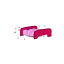 download Bed clipart image with 315 hue color