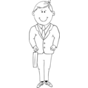 download Man In Suit clipart image with 90 hue color