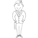 download Man In Suit clipart image with 270 hue color