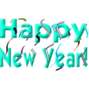 download Happy New Year clipart image with 315 hue color